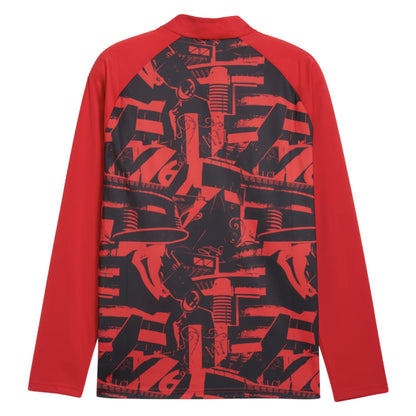 2026-2027 AC Milan Warm Up 1/4 Zip Top (Red)_1