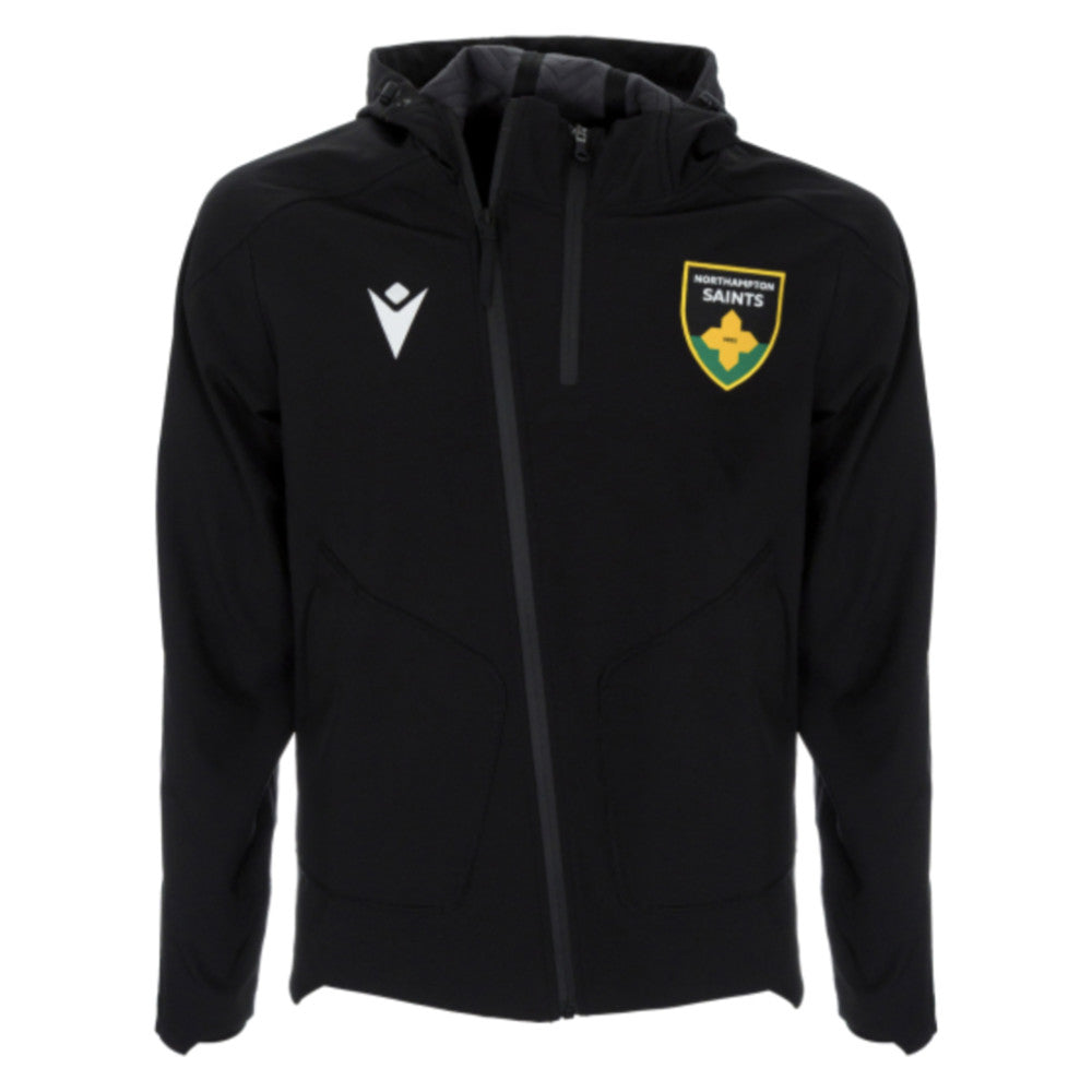 2025-2026 Northampton Saints Ath Softshell Hoody Jacket (Black)_0
