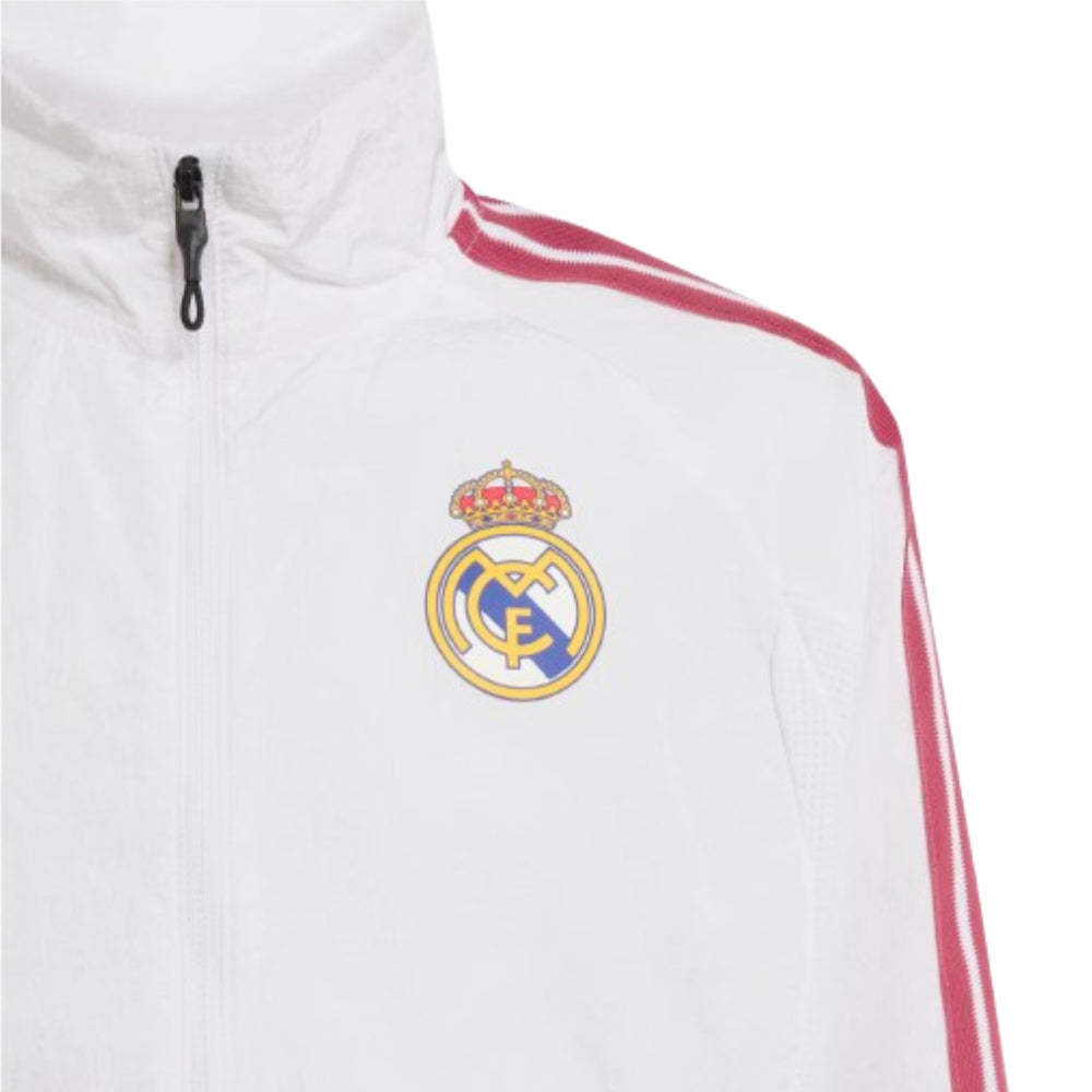 2026-2027 Real Madrid Anthem Jacket (White) - Kids_2