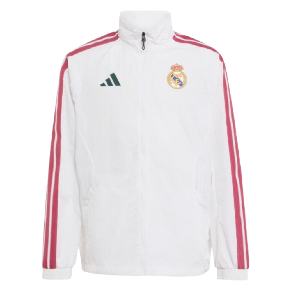 2026-2027 Real Madrid Anthem Jacket (White) - Kids_0