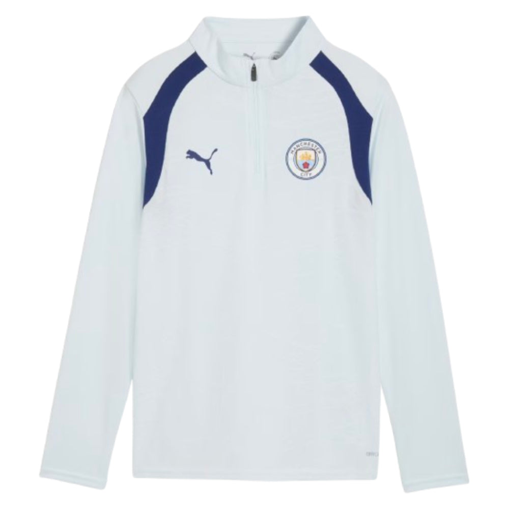 2026-2027 Man City Training 1/4 Zip Top (Dewdrop) - Kids_0