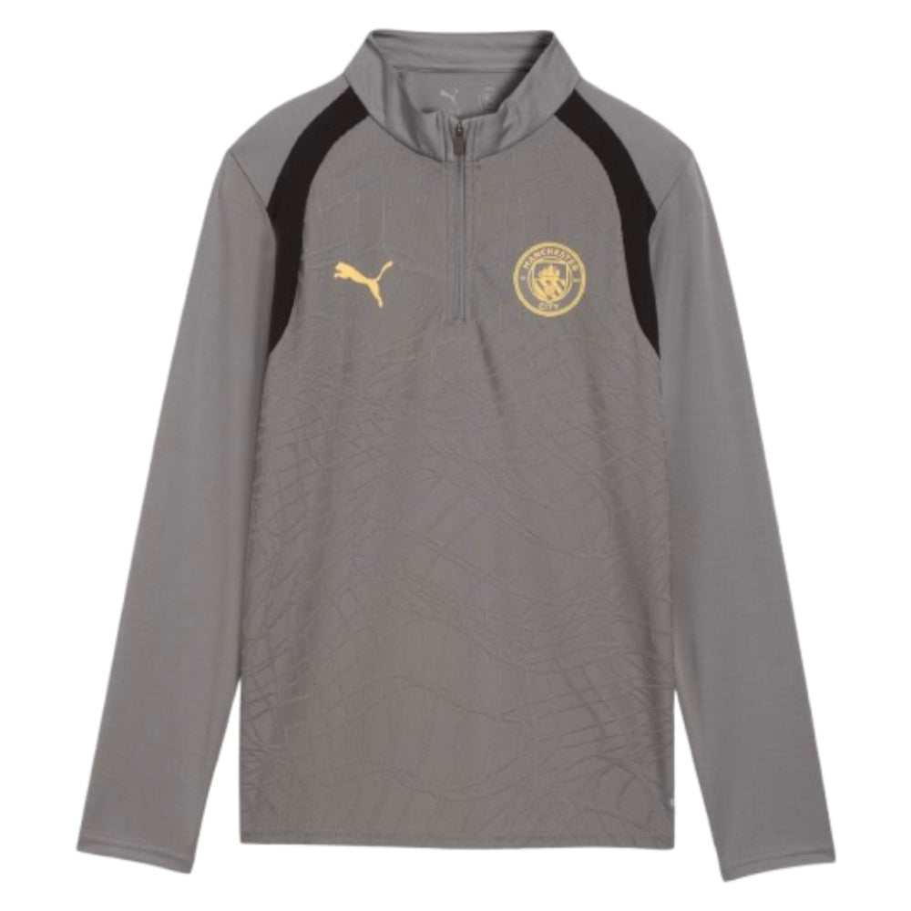 2026-2027 Man City Training 1/4 Zip Top (Cast Iron) - Kids_0
