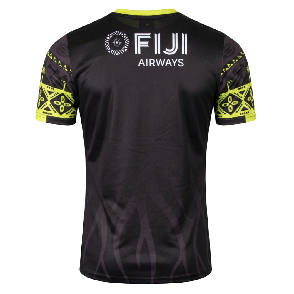 2026-2027 Fiji Rugby Pre Match Shirt (Black/Lime)_1