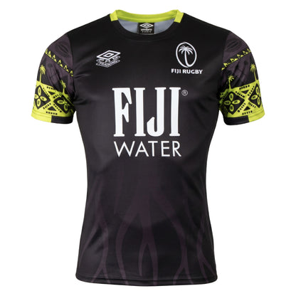 2026-2027 Fiji Rugby Pre Match Shirt (Black/Lime)_0