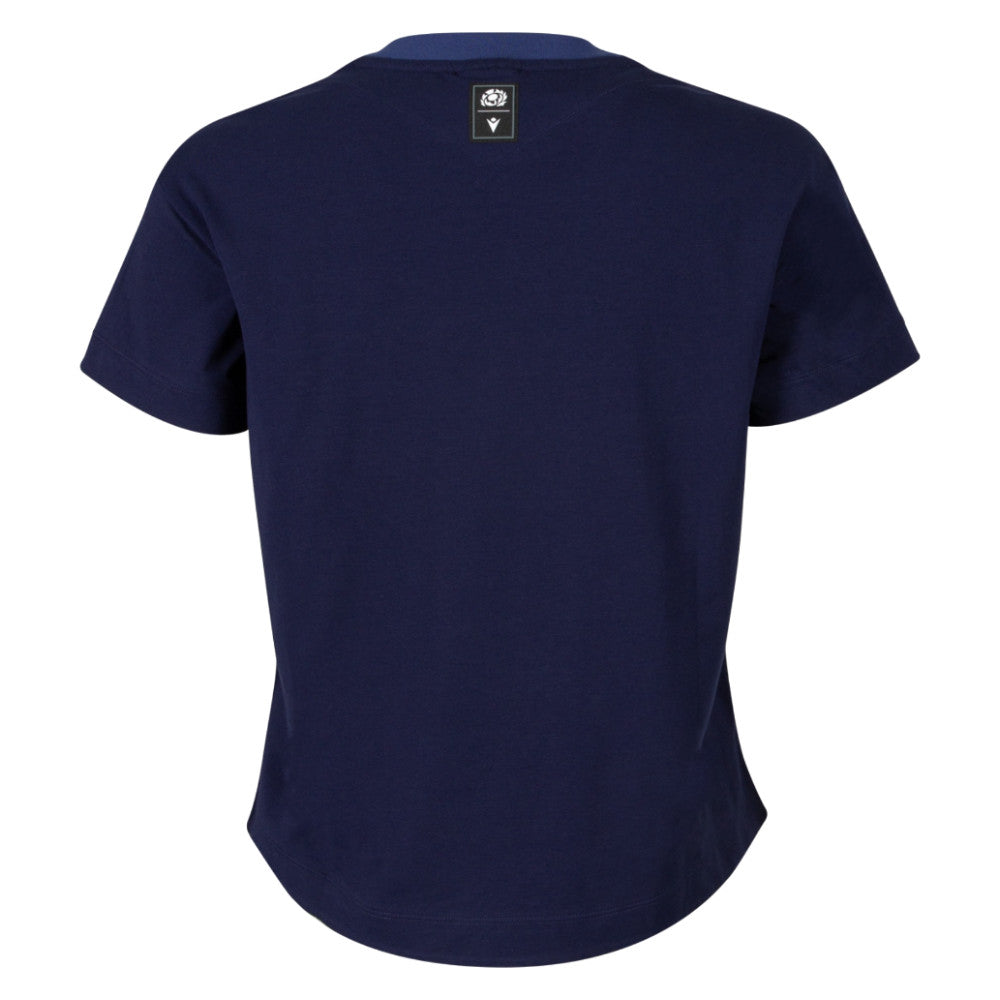 2026-2027 Scotland Rugby Ath Cotton T-Shirt (Navy) - Womens_1