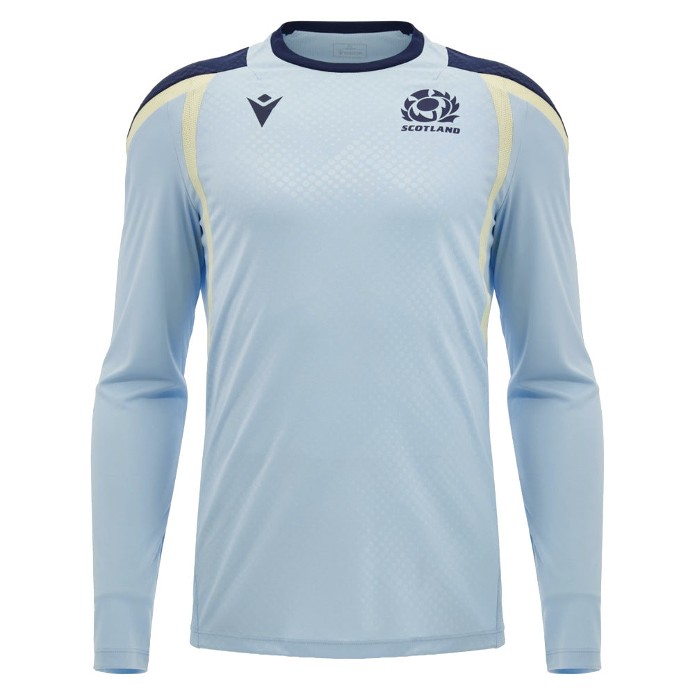 2026-2027 Scotland Rugby Training Poly LS Shirt (Blue)_0