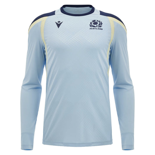 2026-2027 Scotland Rugby Training Poly LS Shirt (Blue)_0