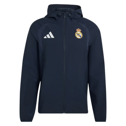 2026-2027 Real Madrid Tiro Travel Full Zip Windbreaker (Navy)_0