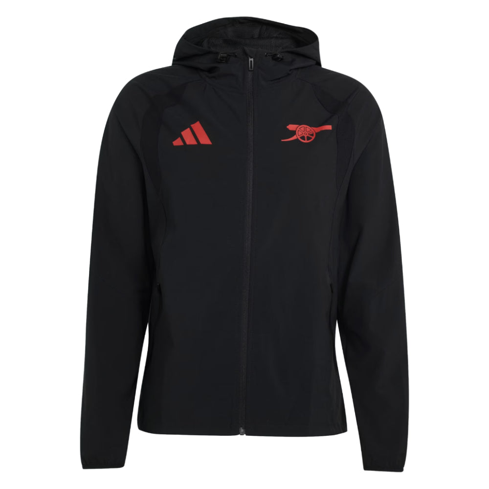 2026-2027 Arsenal Tiro Full Zip Windbreaker (Black)_0