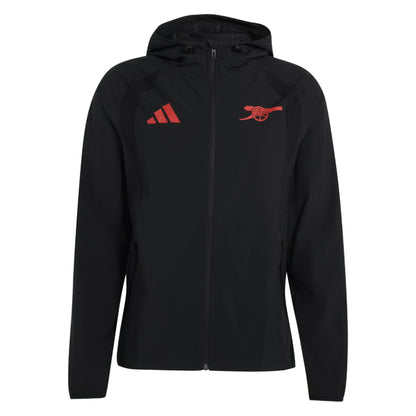 2026-2027 Arsenal Tiro Full Zip Windbreaker (Black)_0