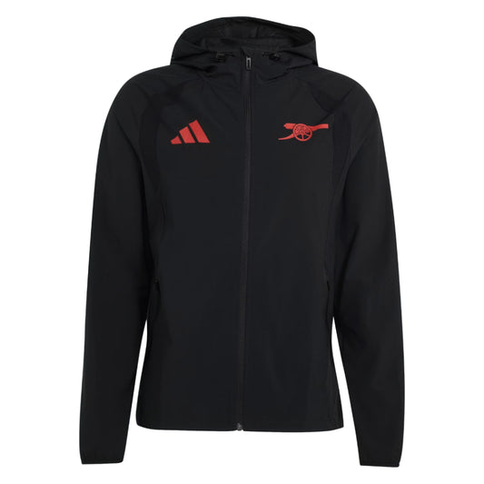 2026-2027 Arsenal Tiro Full Zip Windbreaker (Black)_0
