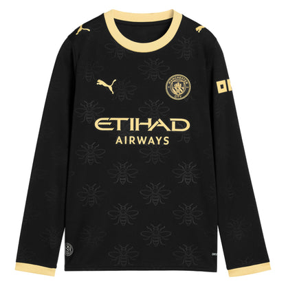 2026-2027 Man City Away Long Sleeve Shirt (Kids)_0