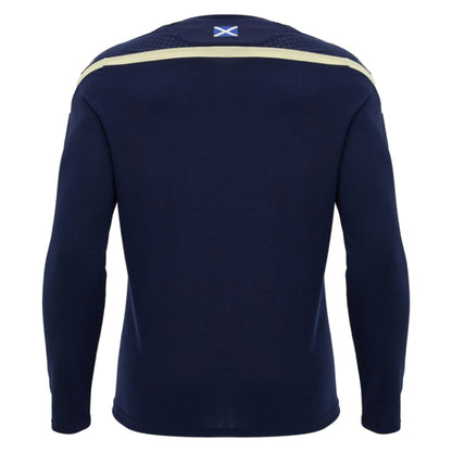 2026-2027 Scotland Rugby Training LS Shirt (Navy/Sand)_1