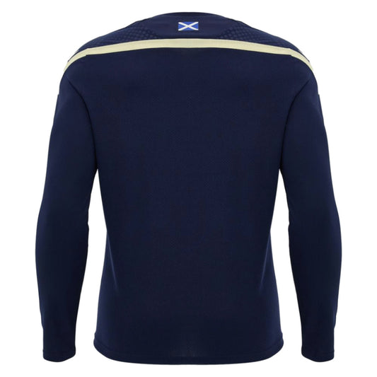 2026-2027 Scotland Rugby Training LS Shirt (Navy/Sand)_1