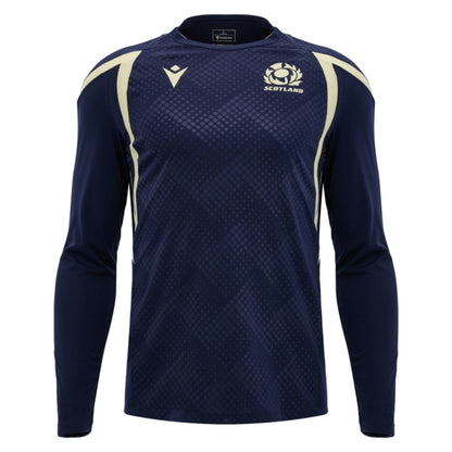 2026-2027 Scotland Rugby Training LS Shirt (Navy/Sand)_0