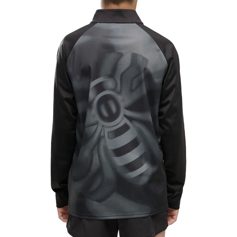 2026-2027 Man City Warm Up 1/4 Zip Top (Black) - Kids_1