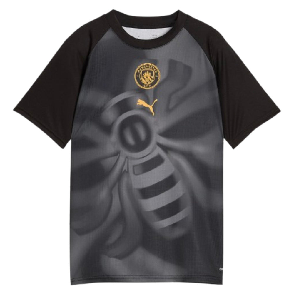 2026-2027 Man City Warm Up Jersey (Black) - Kids_0