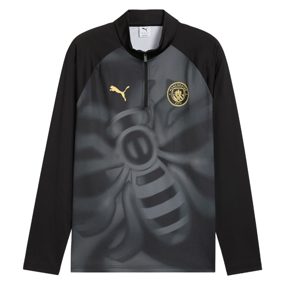 2026-2027 Man City Warm Up 1/4 Zip Top (Black)_0