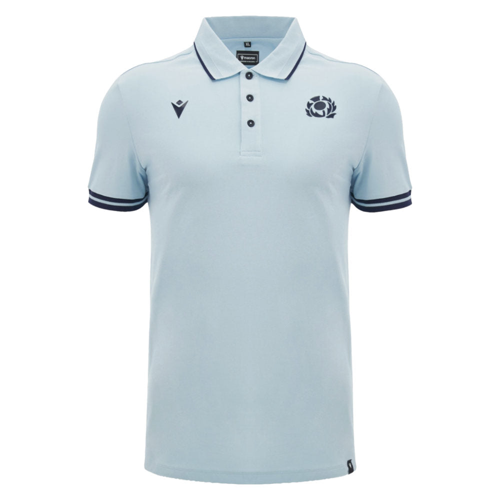 2026-2027 Scotland Rugby Travel Polo (Blue/Navy)_0