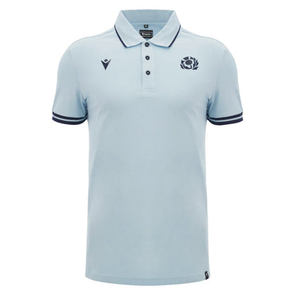 2026-2027 Scotland Rugby Travel Polo (Blue/Navy)_0