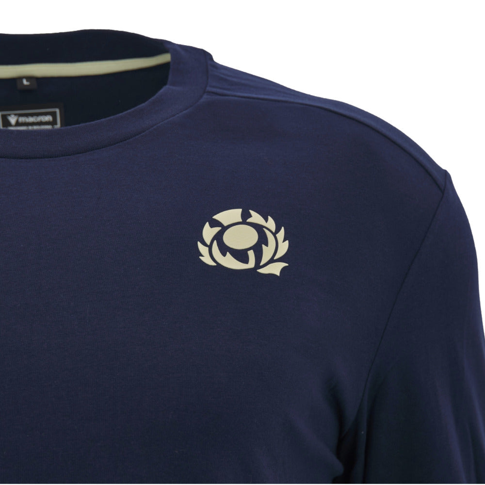 2026-2027 Scotland Rugby Ath LS Cotton Tee (Navy)_2