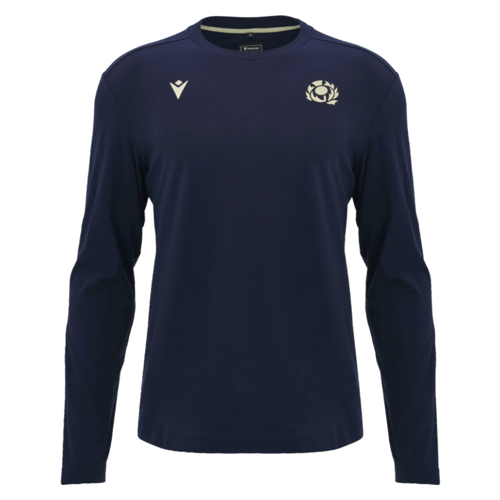 2026-2027 Scotland Rugby Ath LS Cotton Tee (Navy)_0