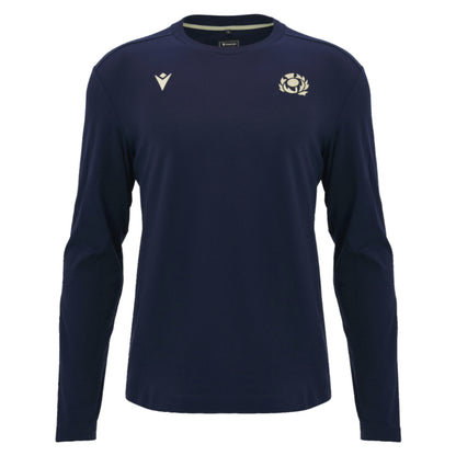 2026-2027 Scotland Rugby Ath LS Cotton Tee (Navy)_0