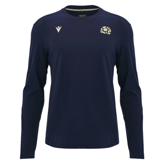 2026-2027 Scotland Rugby Ath LS Cotton Tee (Navy)_0