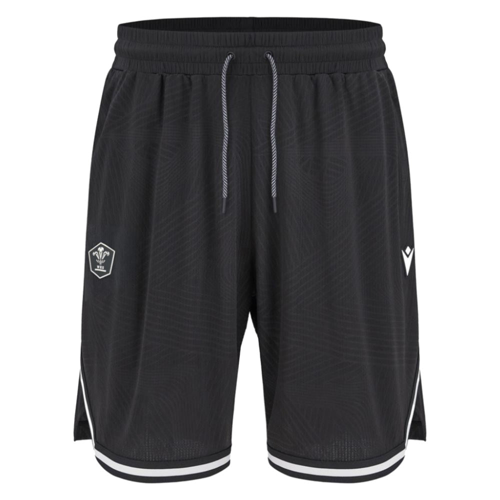 2026-2027 Wales WRU Rugby Training Shorts (Black)_0