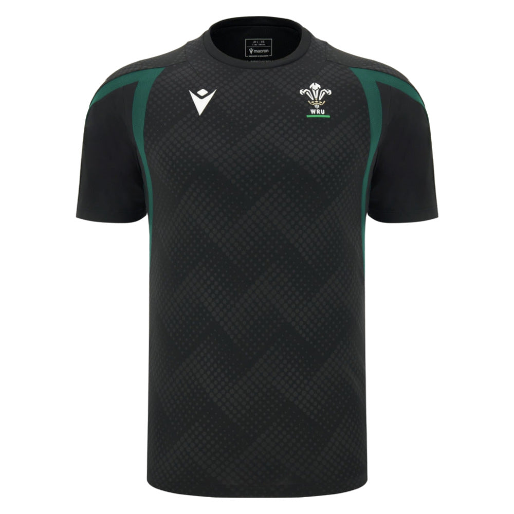 2026-2027 Wales WRU Rugby Player Training Shirt (Black) - Kids_0