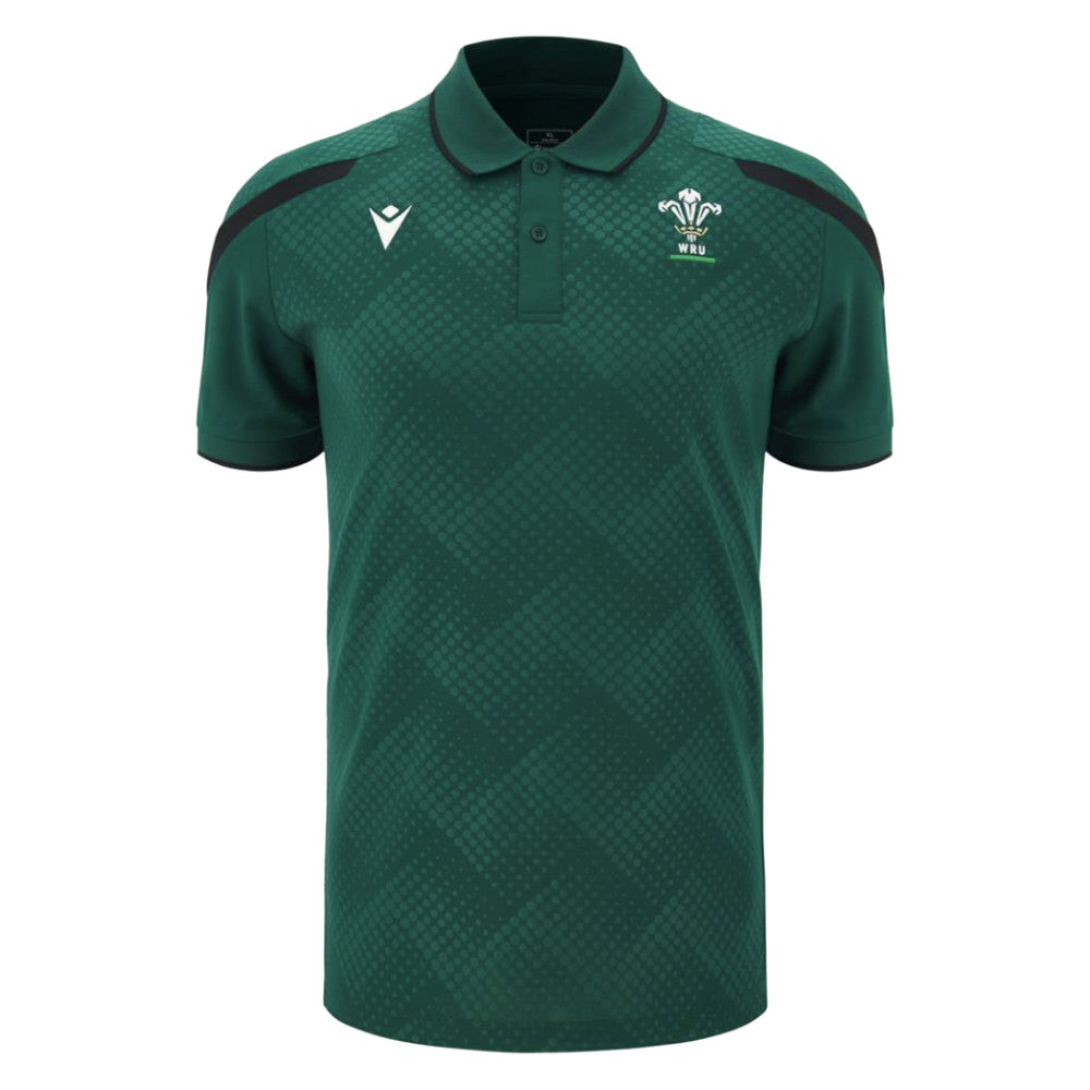 2026-2027 Wales WRU Rugby Travel Polo Shirt (Green)_0