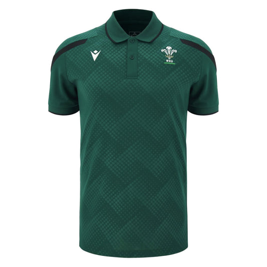 2026-2027 Wales WRU Rugby Travel Polo Shirt (Green)_0