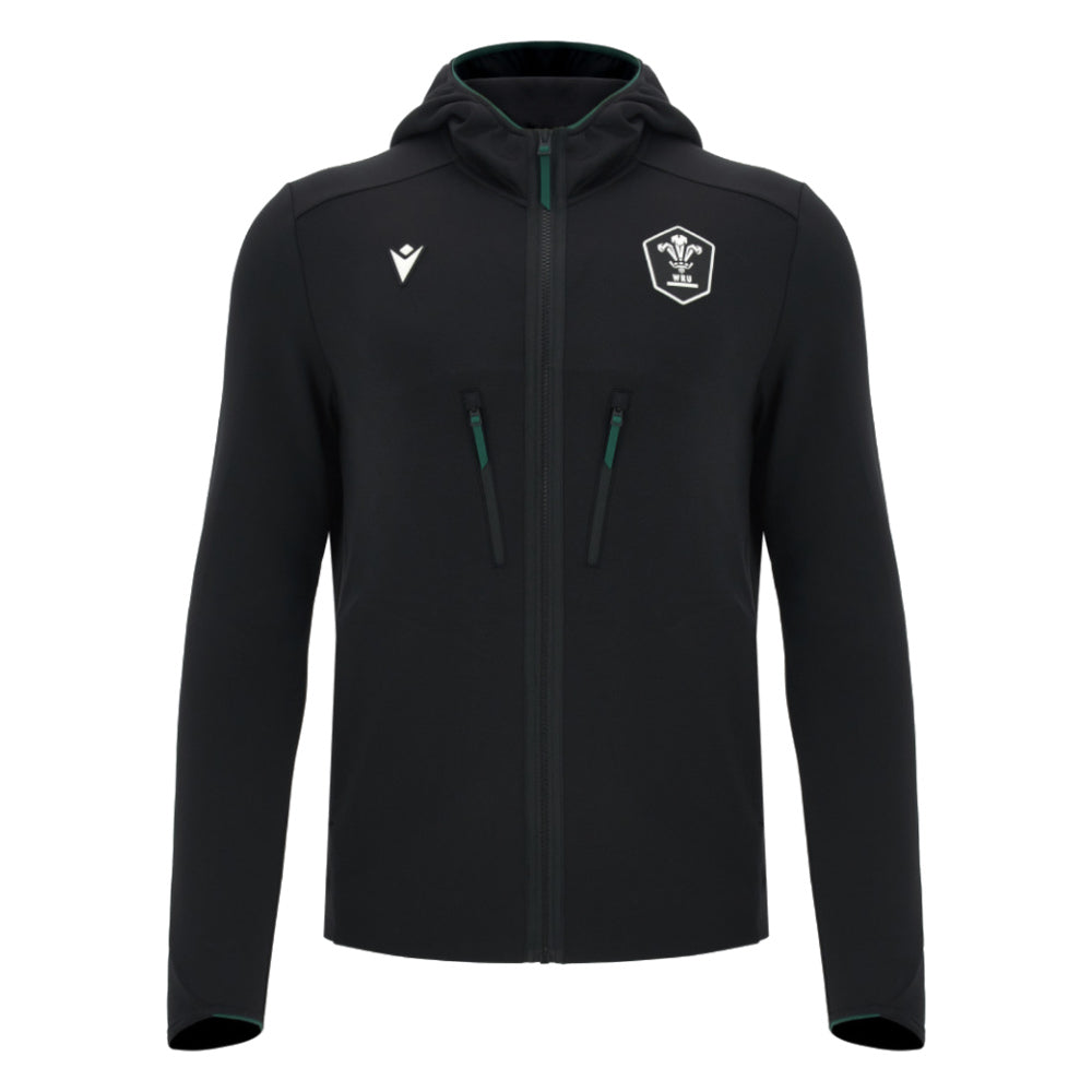2026-2027 Wales WRU Athleisure Travel Full Zip Sweatshirt (Black)_0