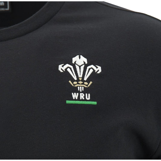 2026-2027 Wales WRU Rugby Travel Cotton T-Shirt (Black)_1