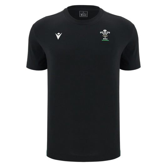 2026-2027 Wales WRU Rugby Travel Cotton T-Shirt (Black)_0