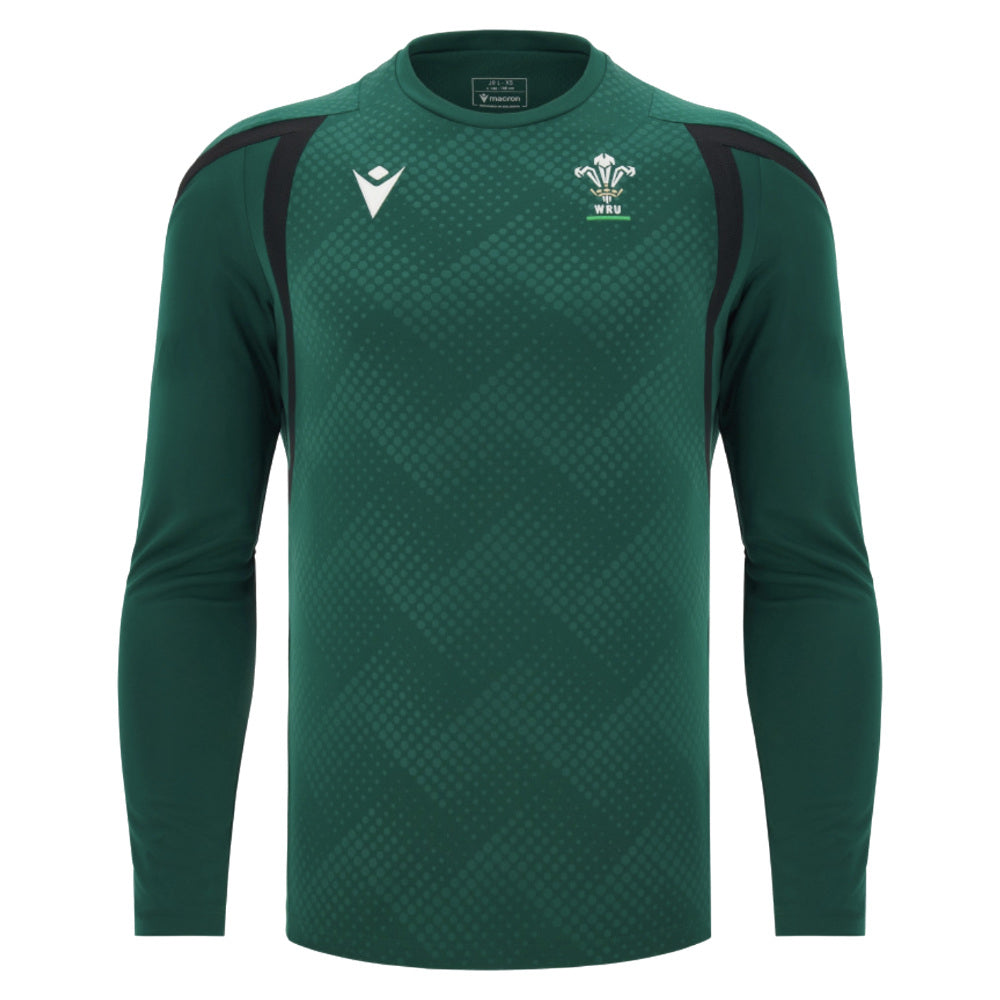 2026-2027 Wales WRU Rugby LS Training Jersey (Green) - Kids_0