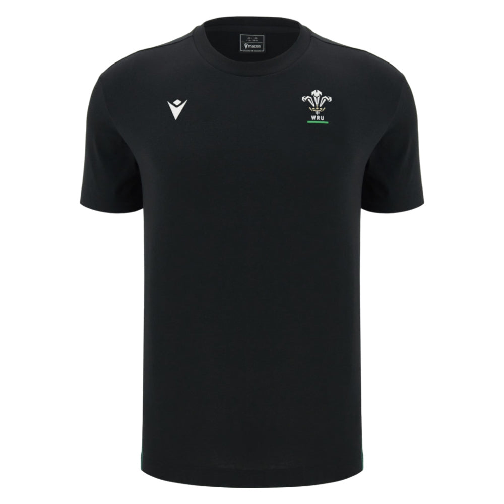 2026-2027 Wales WRU Travel Cotton T-Shirt (Black) - Kids_0