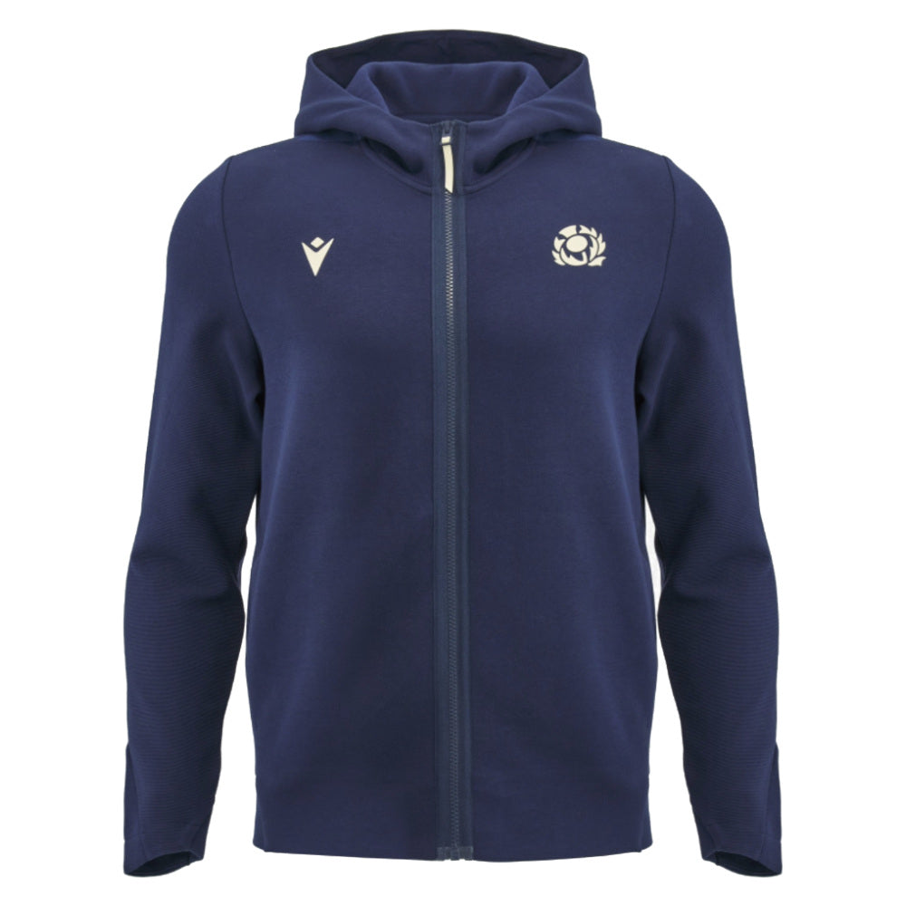 2026-2027 Scotland Rugby Full Zip Travel Hoody (Navy) - Kids_0