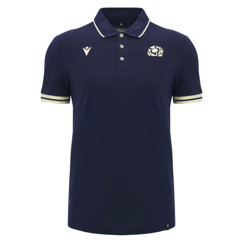 2026-2027 Scotland Rugby Ath Travel Polo Shirt (Navy)_0