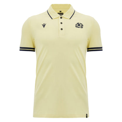 2026-2027 Scotland Rugby Ath Travel Polo Shirt (Sand)_0