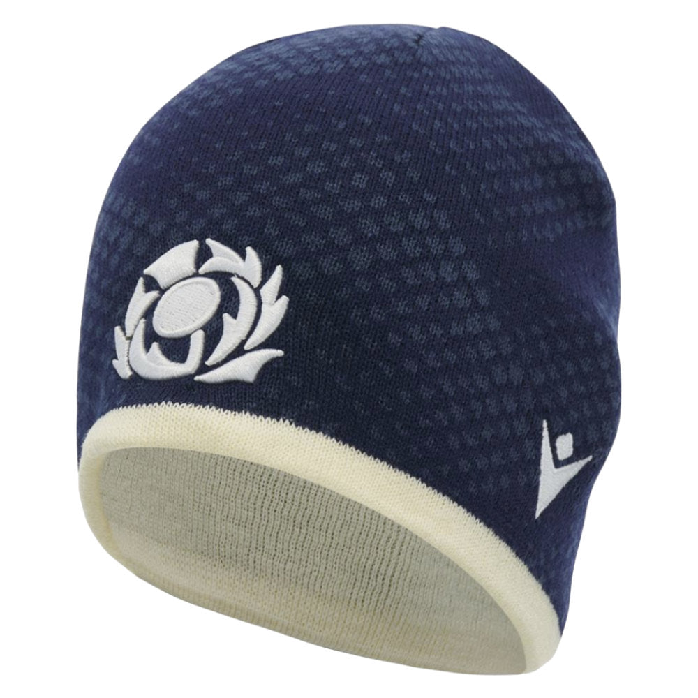 2026-2027 Scotland Rugby SRU Skull Knit Beanie (Navy/Sand)_0