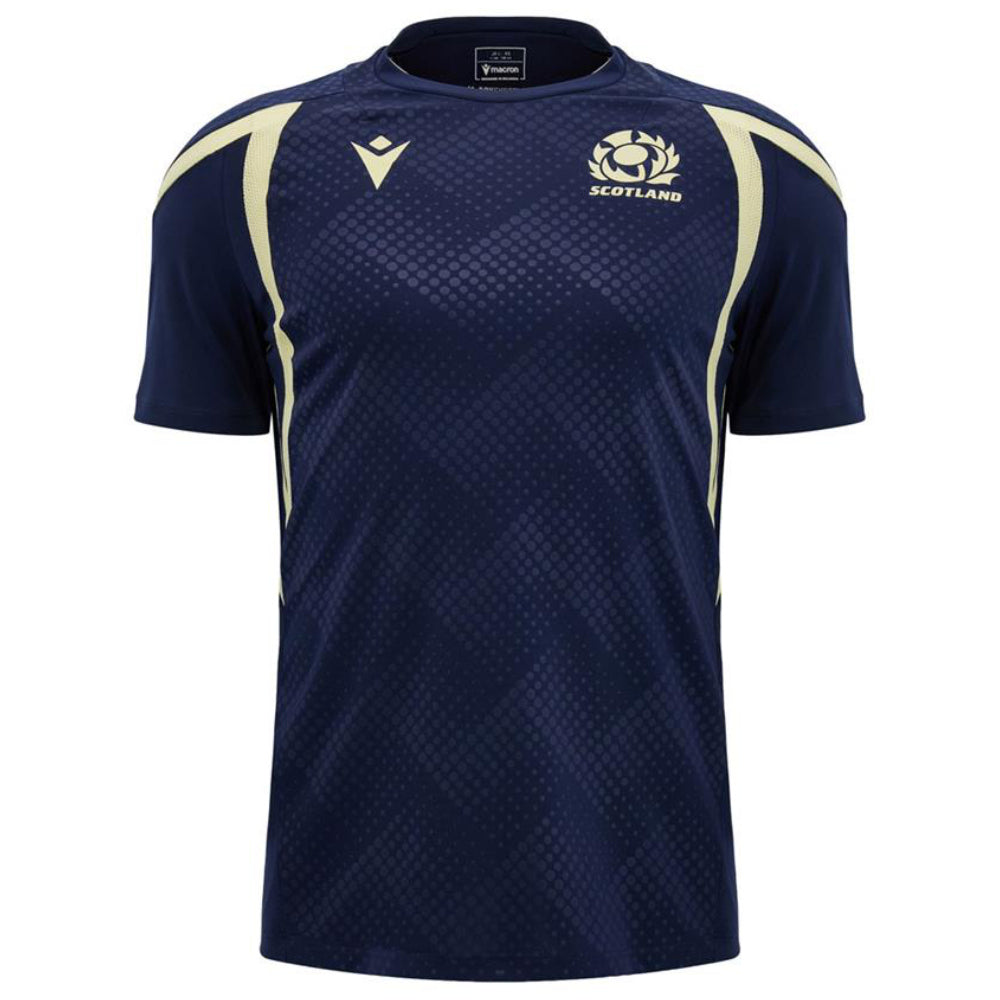2026-2027 Scotland Rugby Training Shirt (Navy/Sand) - Kids_0