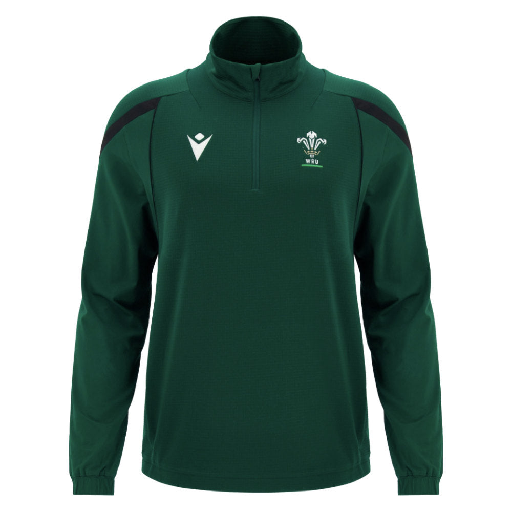 2026-2027 Wales WRU Rugby Travel Fleece 1/4 Zip (Green)_0