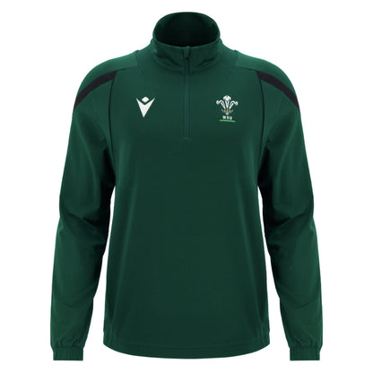 2026-2027 Wales WRU Rugby Travel Fleece 1/4 Zip (Green)_0