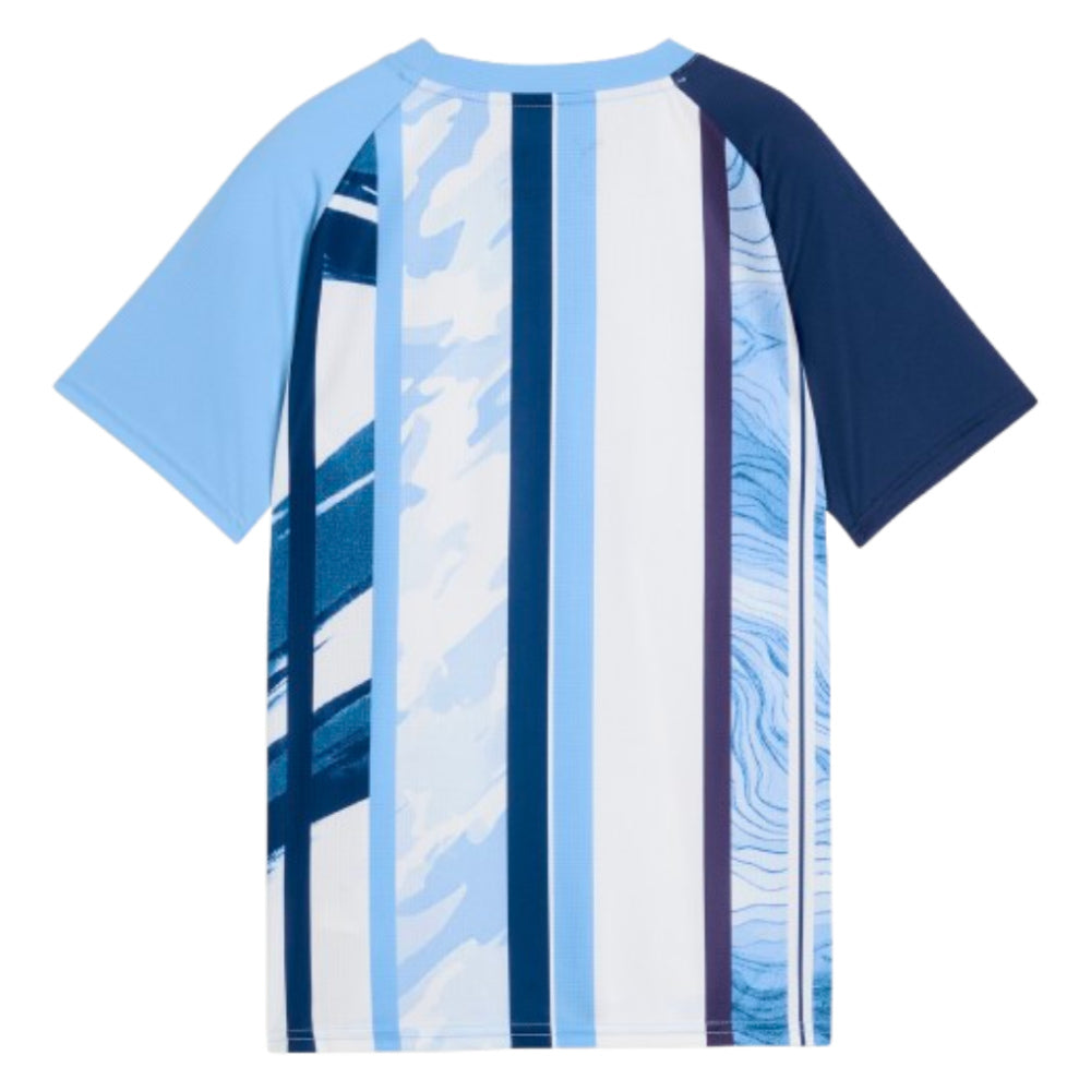2026-2027 Man City Warm Up Jersey (White/Blazing Blue) - Kids_1