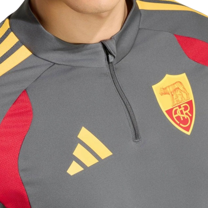 2026-2027 AS Roma Quarter Zip Training Top (Grey)_4