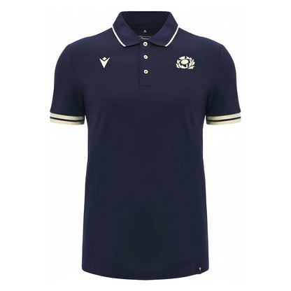 2026-2027 Scotland Rugby Polo Shirt (Navy/Sand) - Kids_0