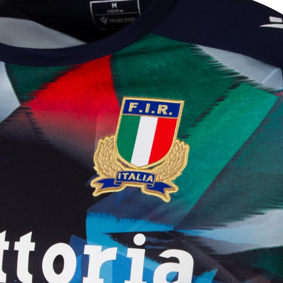 2026-2027 Italy Rugby Training Shirt (Navy/Red/Green)_3
