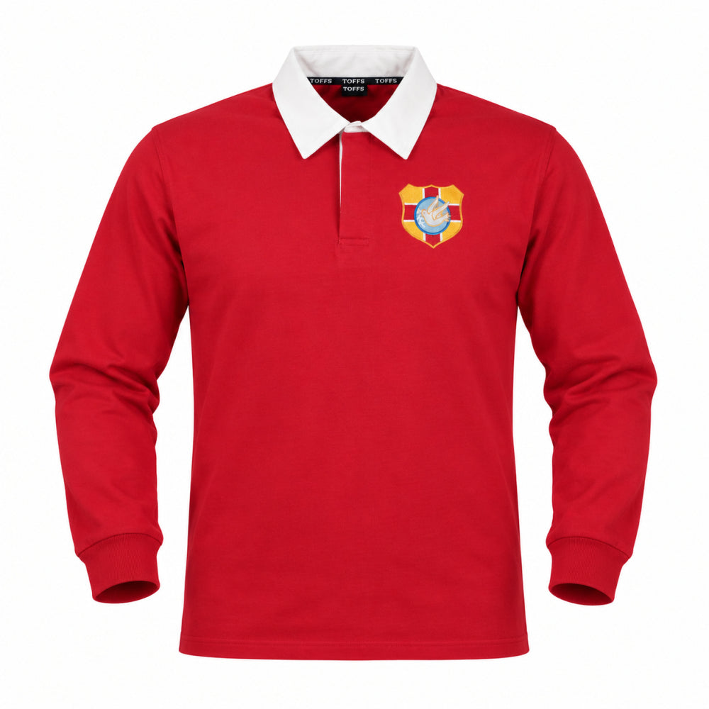 Tonga 1923 Home Vintage Rugby Long Sleeve Shirt (Red)_0