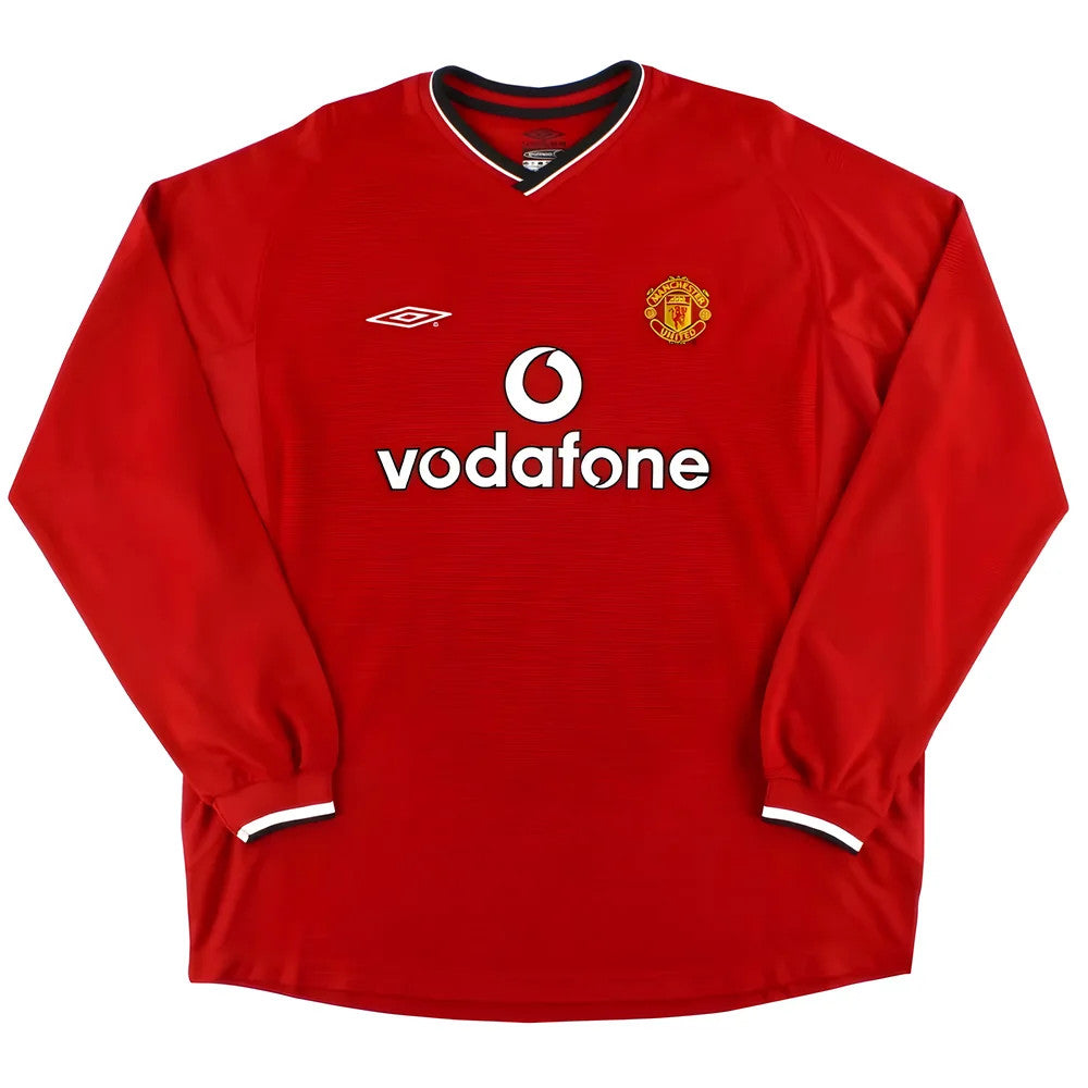 Manchester United 2000-02 Long Sleeved Home Shirt (XXL) (Excellent)_1